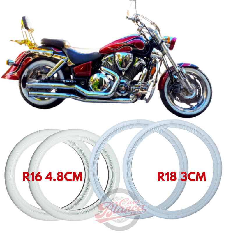 Corbatas Cara Blanca - R16 Y Combinaciones  Motocicleta